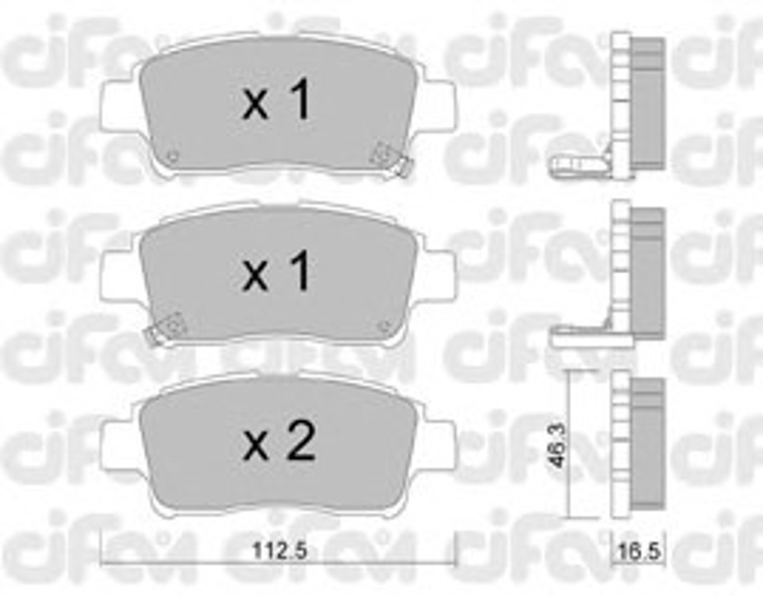 Комплект тормозных колодок дисковый тормоз CIFAM 822-292-0