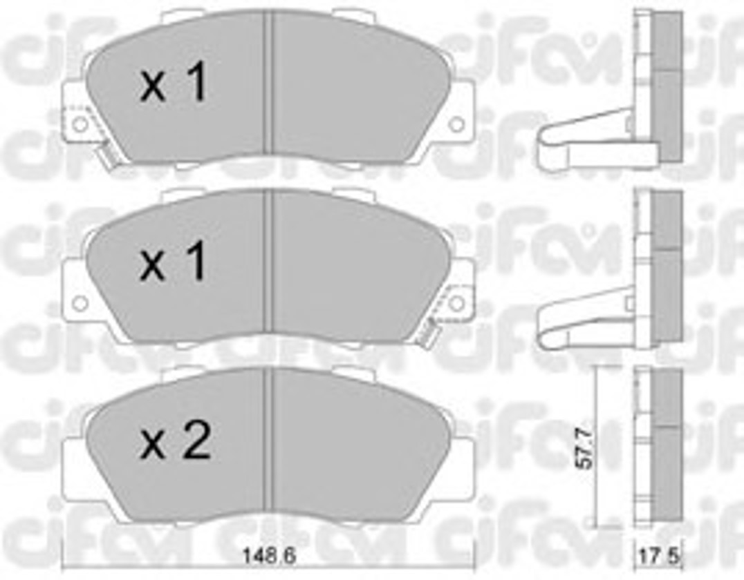 822-298-0 CIFAM Комплект тормозных колодок, дисковый тормоз