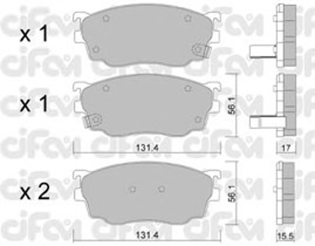 Колодки тормозные дисковые CIFAM 822-301-0