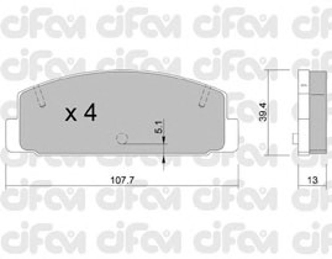 Комплект тормозных колодок дисковый тормоз CIFAM 822-302-0