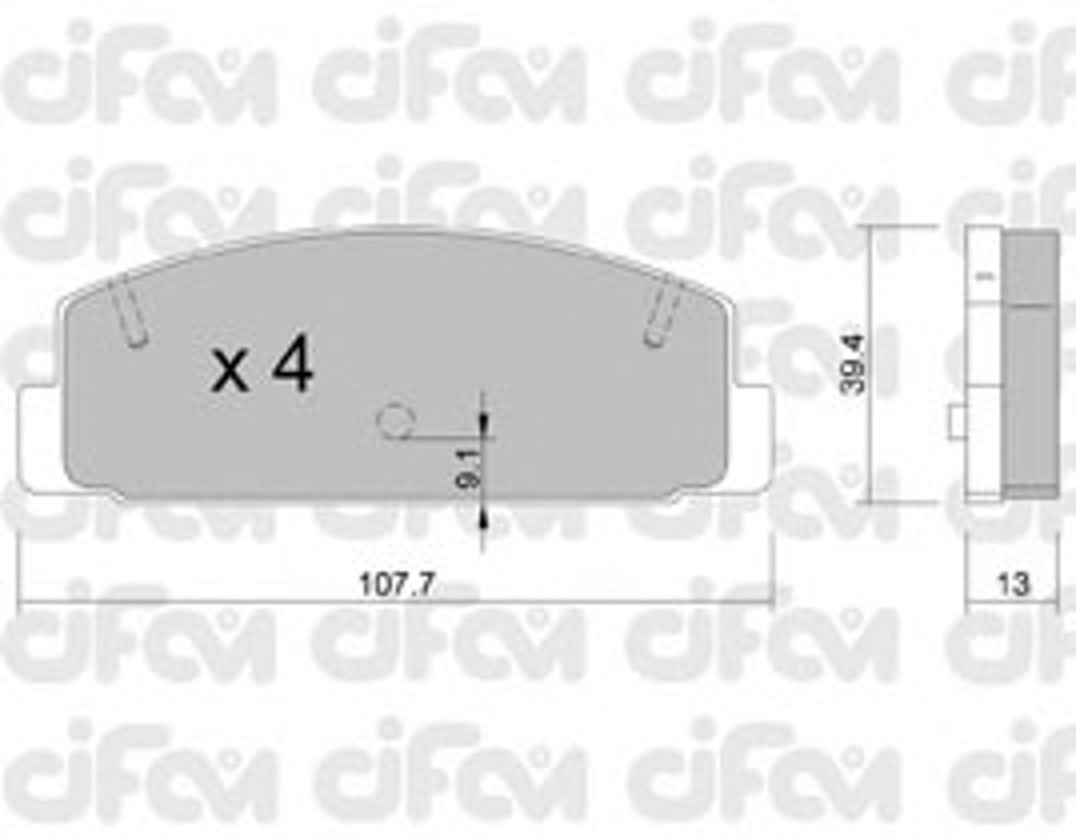 Комплект тормозных колодок дисковый тормоз CIFAM 822-302-1