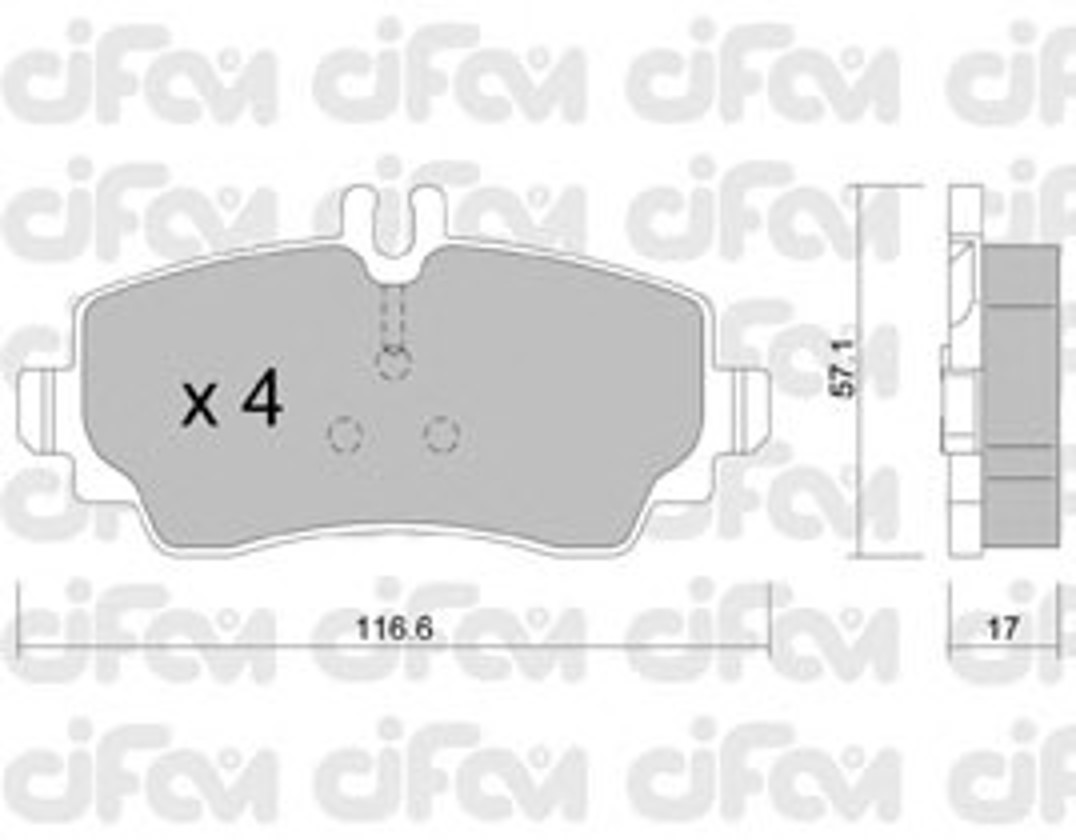 Комплект тормозных колодок дисковый тормоз CIFAM 822-310-0