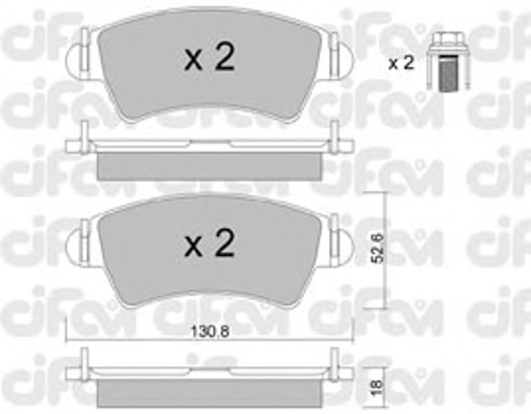 822-313-0 CIFAM Комплект тормозных колодок, дисковый тормоз