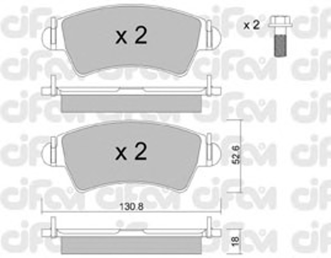 822-313-1 CIFAM Колодки тормозные дисковые