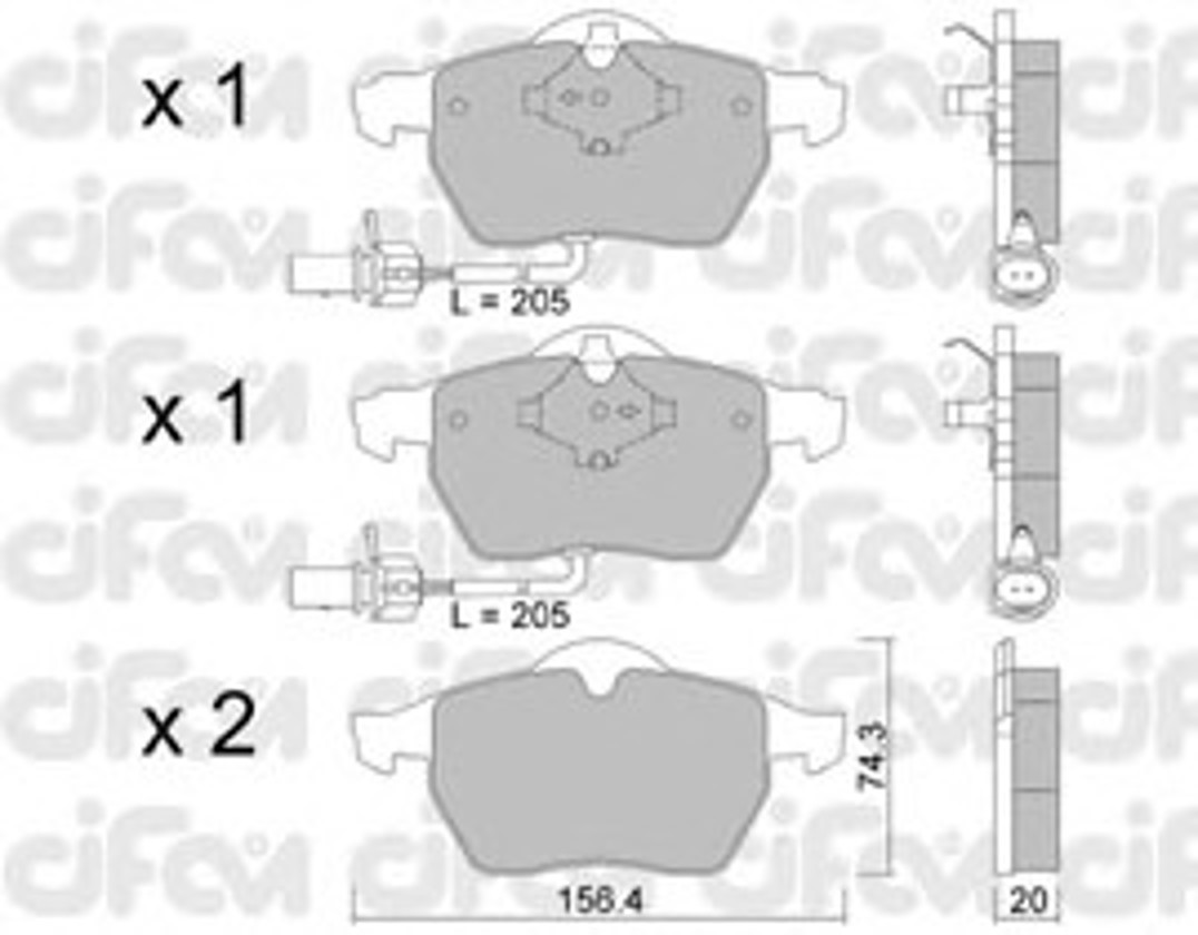 Колодки тормозные дисковые CIFAM 822-314-0