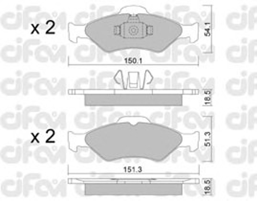 822-315-0 CIFAM Комплект тормозных колодок, дисковый тормоз