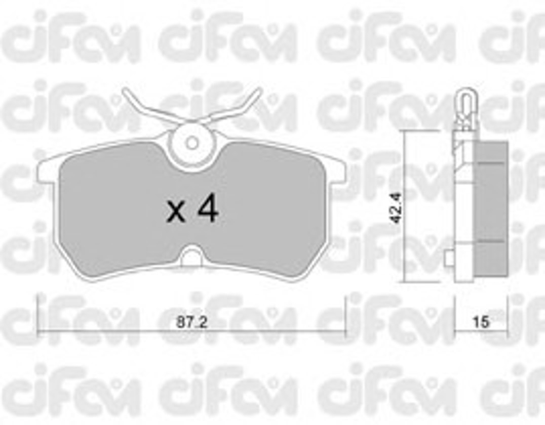 822-317-0 CIFAM Комплект тормозных колодок, дисковый тормоз