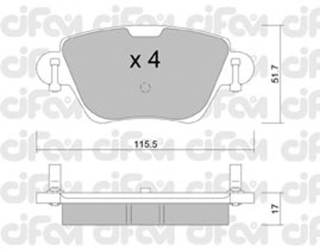 Комплект тормозных колодок дисковый тормоз CIFAM 822-319-0