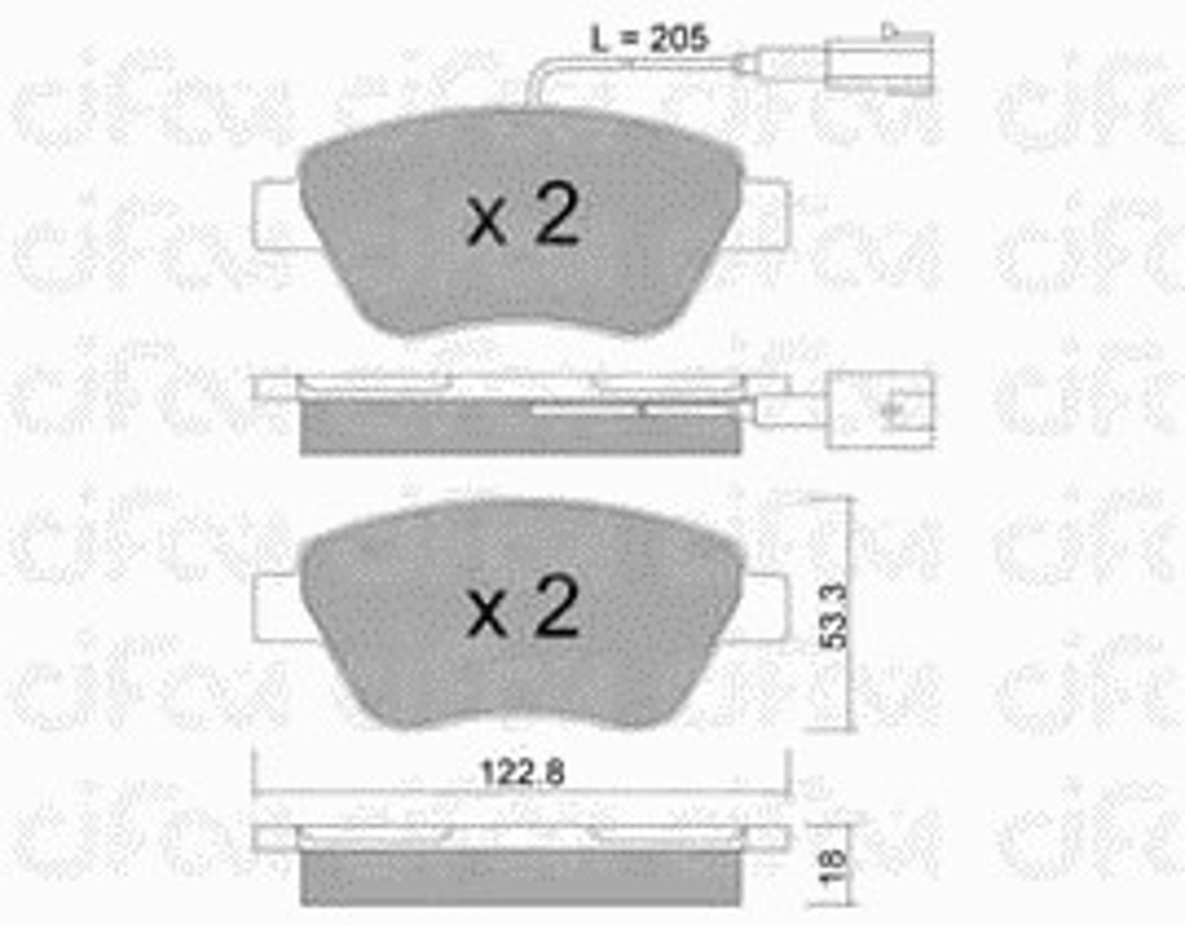 Колодки тормозные дисковые CIFAM 822-321-3