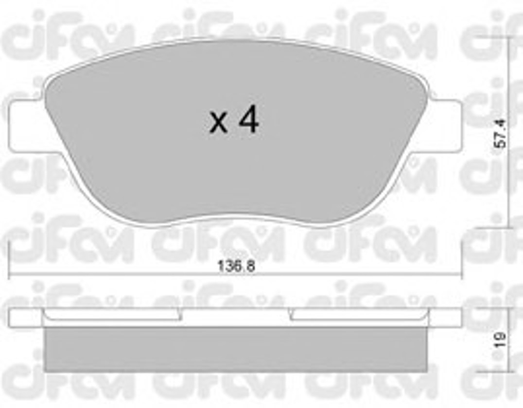 Колодки тормозные дисковые CIFAM 822-322-1