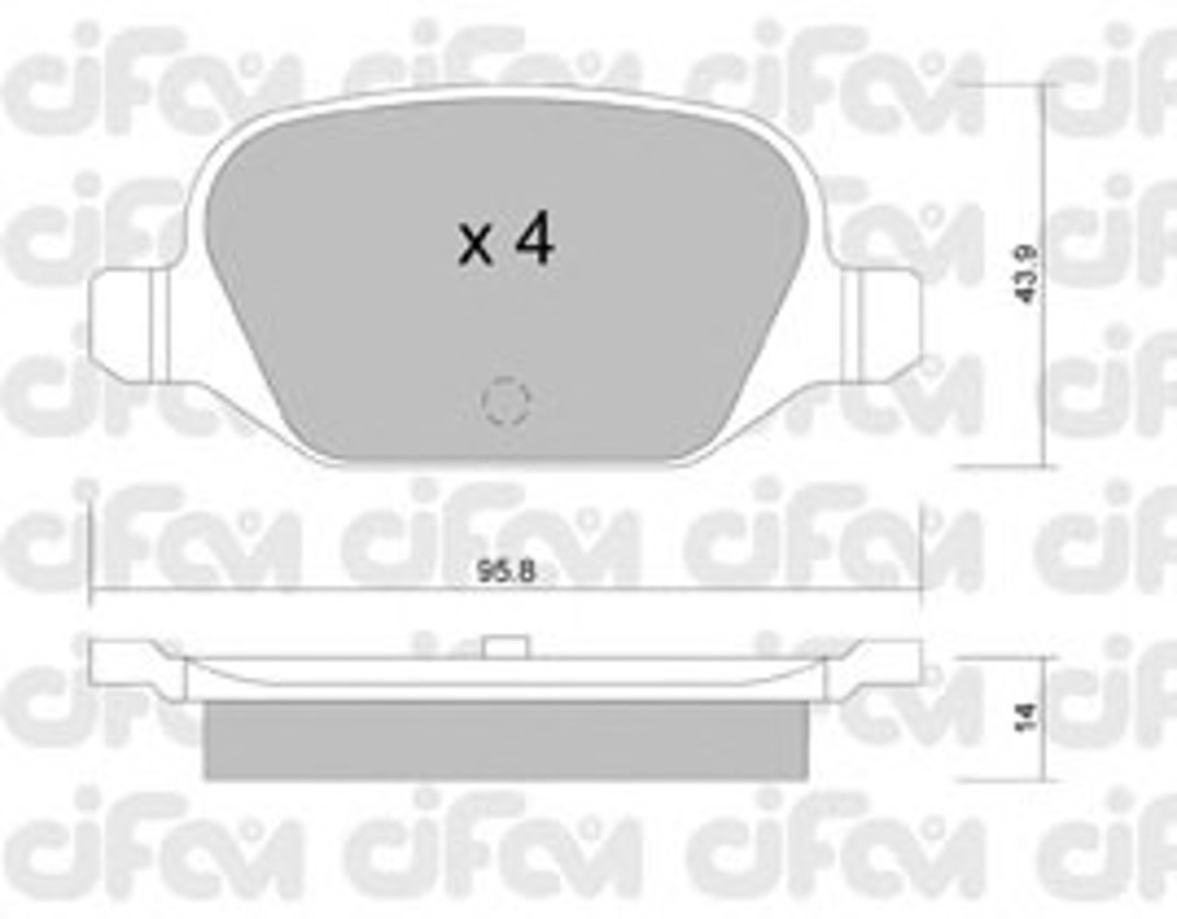 822-324-0 CIFAM Колодки тормозные дисковые