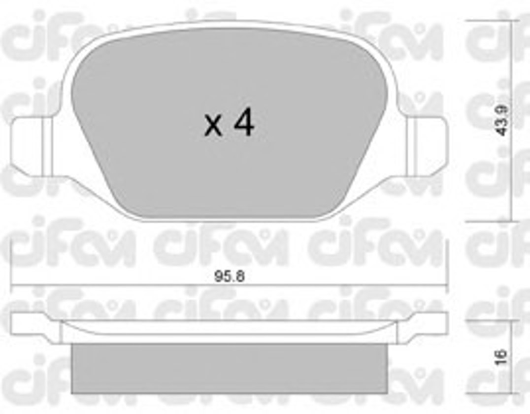 822-324-1 CIFAM Комплект тормозных колодок, дисковый тормоз