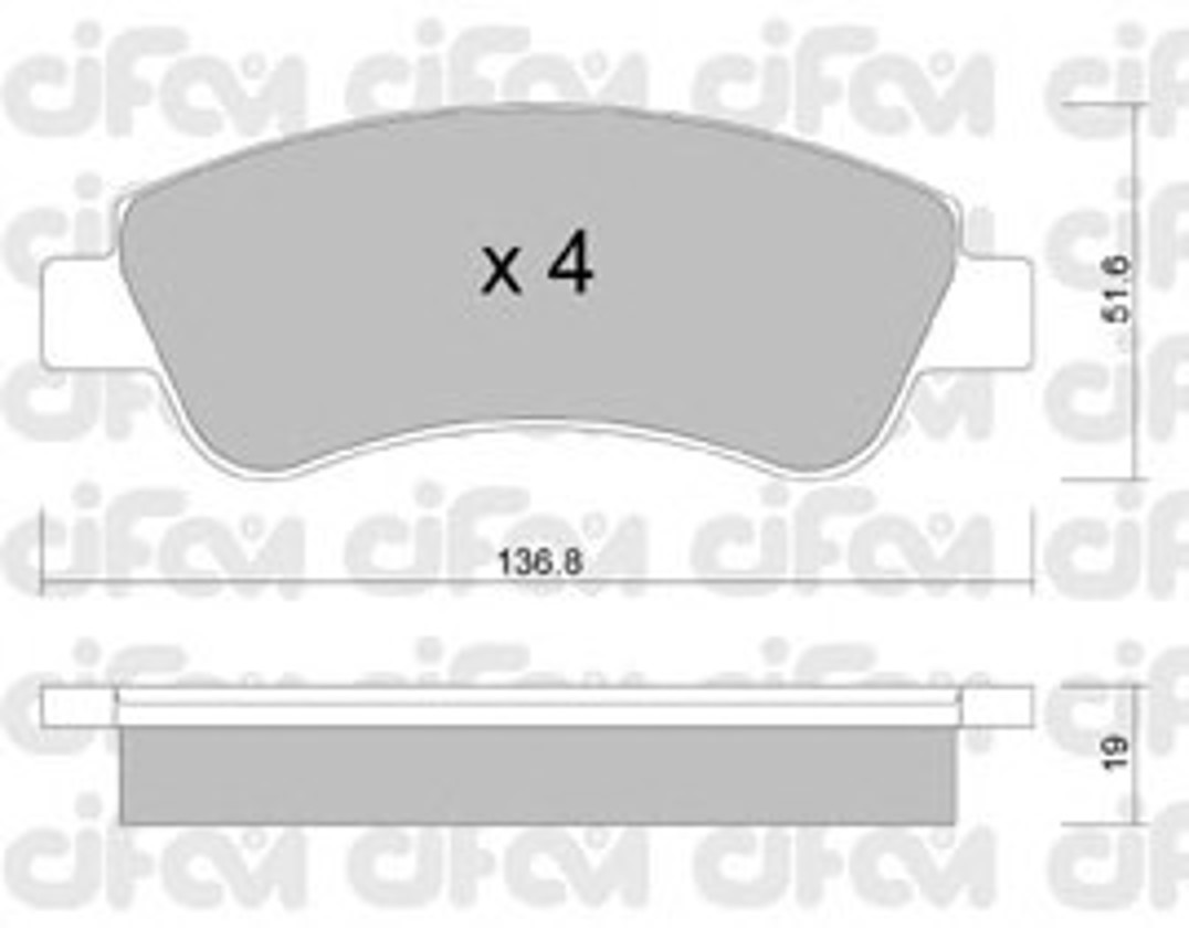 822-327-0 CIFAM Комплект тормозных колодок, дисковый тормоз