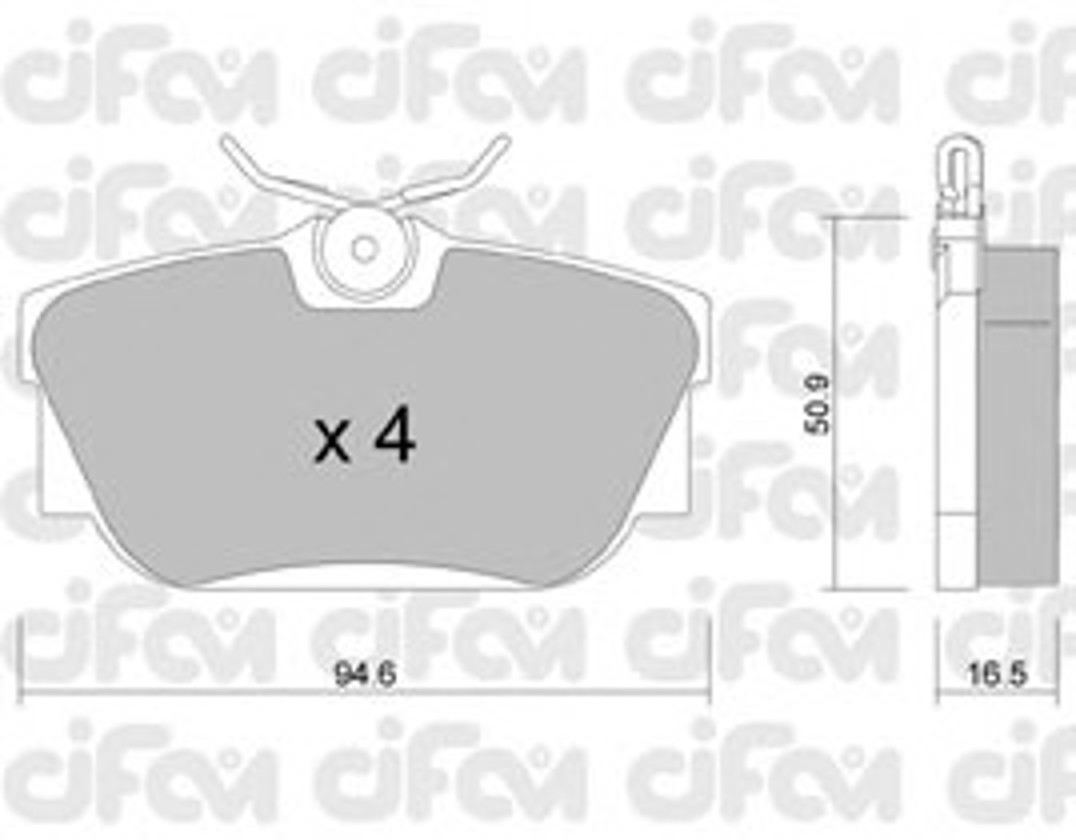 822-346-0 CIFAM Комплект тормозных колодок, дисковый тормоз