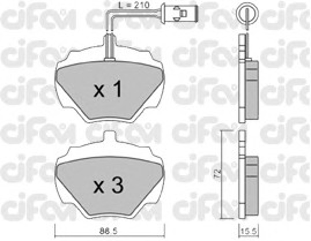 822-353-1 CIFAM Колодки тормозные дисковые