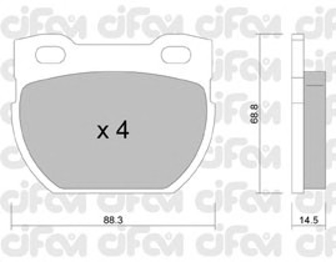 822-354-0 CIFAM Комплект тормозных колодок, дисковый тормоз