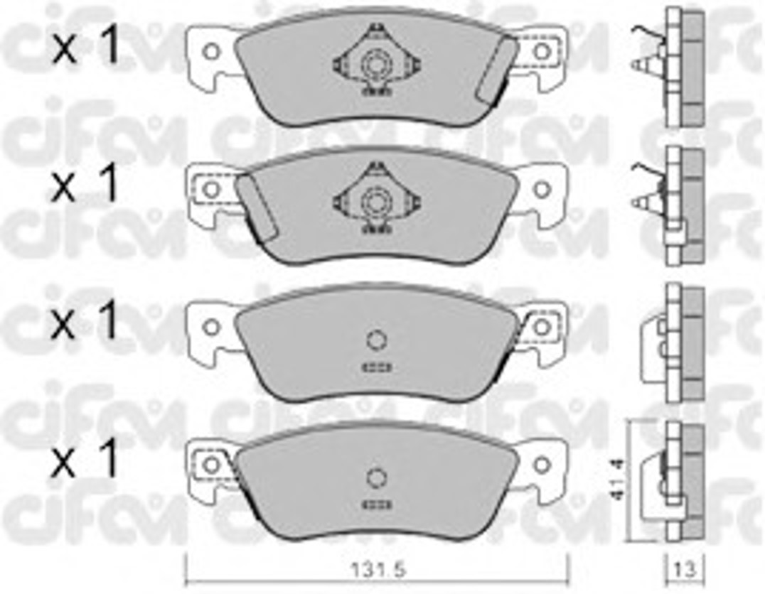Комплект тормозных колодок дисковый тормоз CIFAM 822-359-0