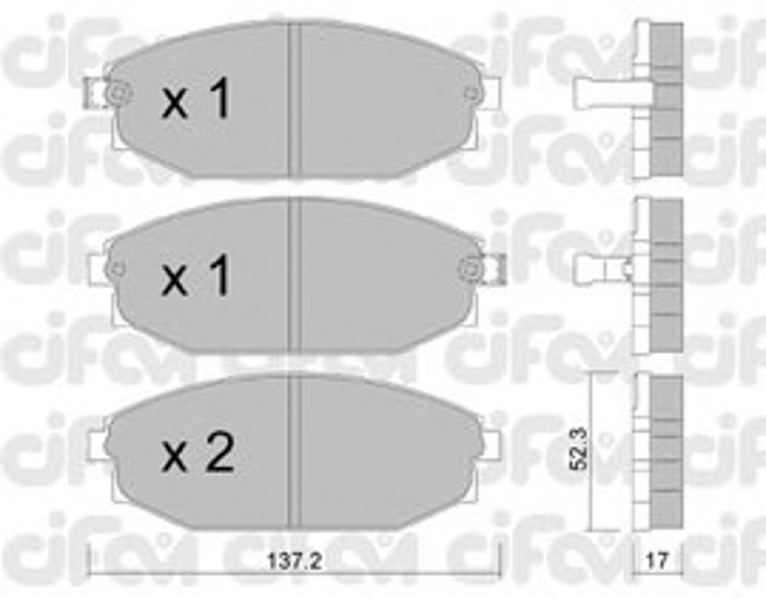 Комплект тормозных колодок дисковый тормоз CIFAM 822-363-0