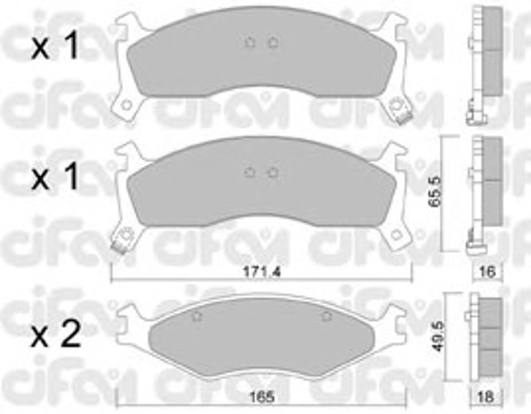 822-375-0 CIFAM Колодки тормозные дисковые