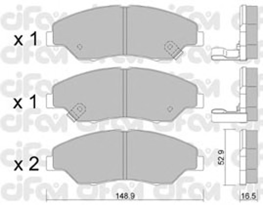 822-376-0 CIFAM Комплект тормозных колодок, дисковый тормоз