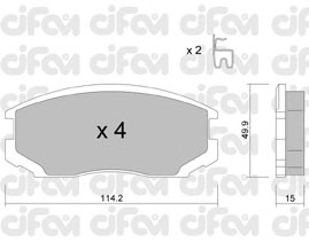 Колодки тормозные дисковые CIFAM 822-382-0