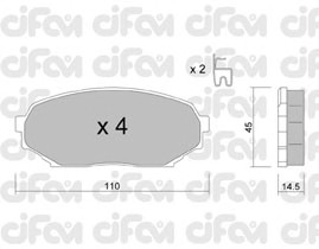 Колодки тормозные дисковые CIFAM 822-388-0