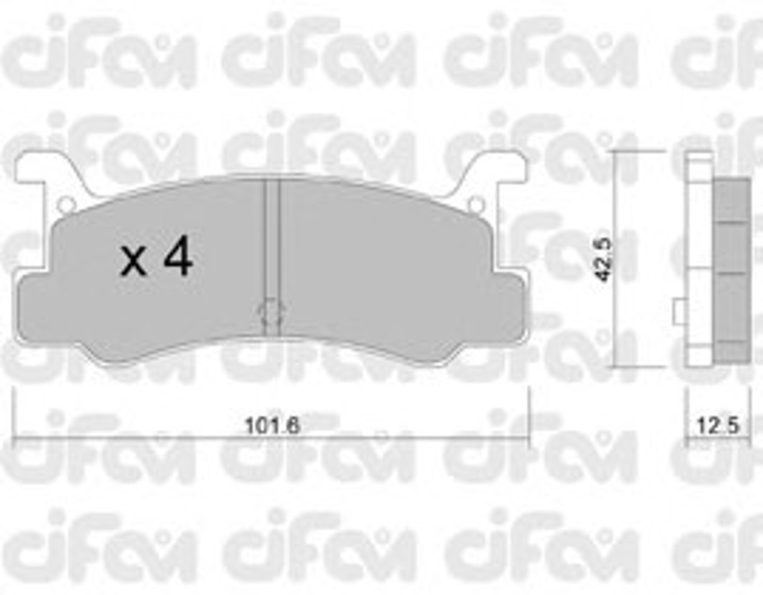 Колодки тормозные дисковые CIFAM 822-389-0