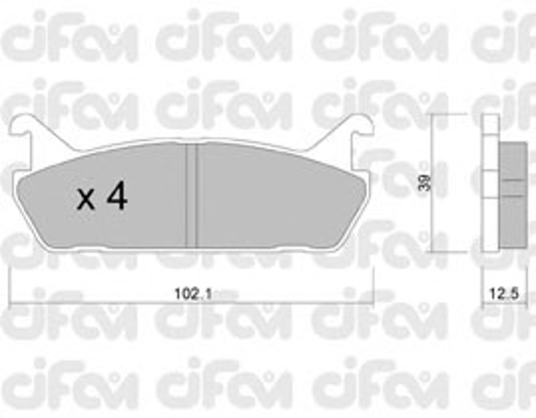 822-390-0 CIFAM Комплект тормозных колодок, дисковый тормоз