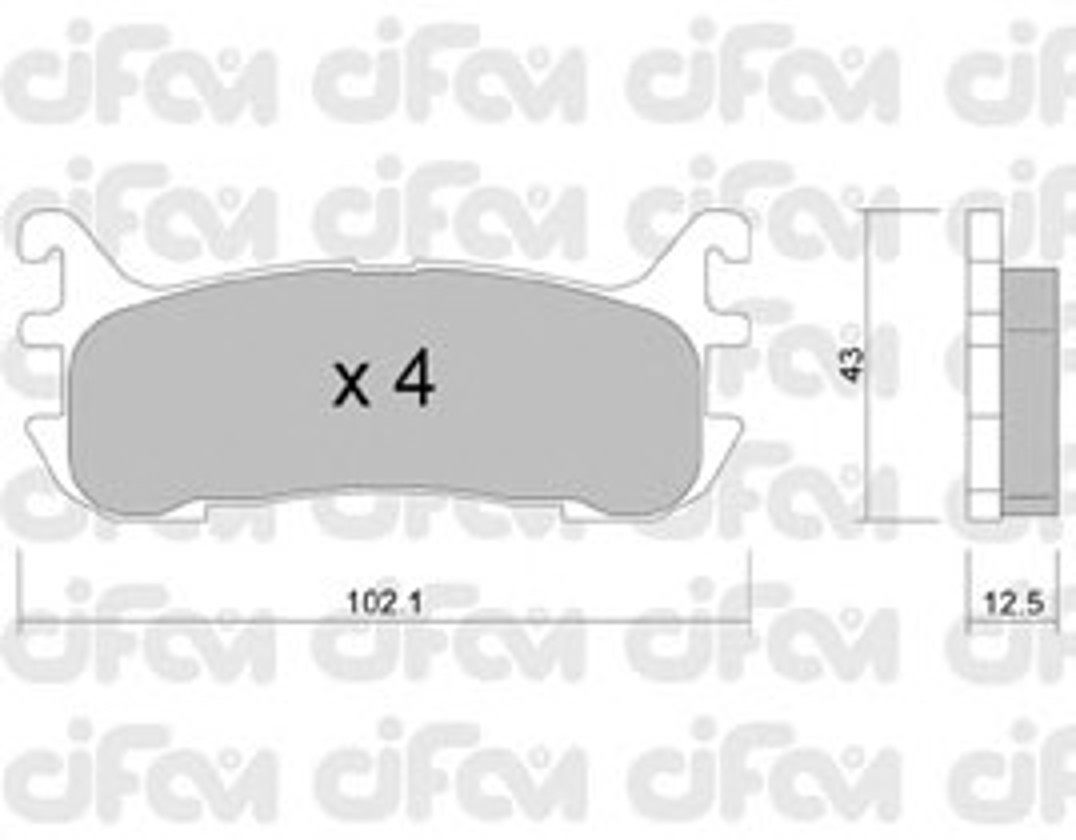 Колодки тормозные дисковые CIFAM 822-393-0