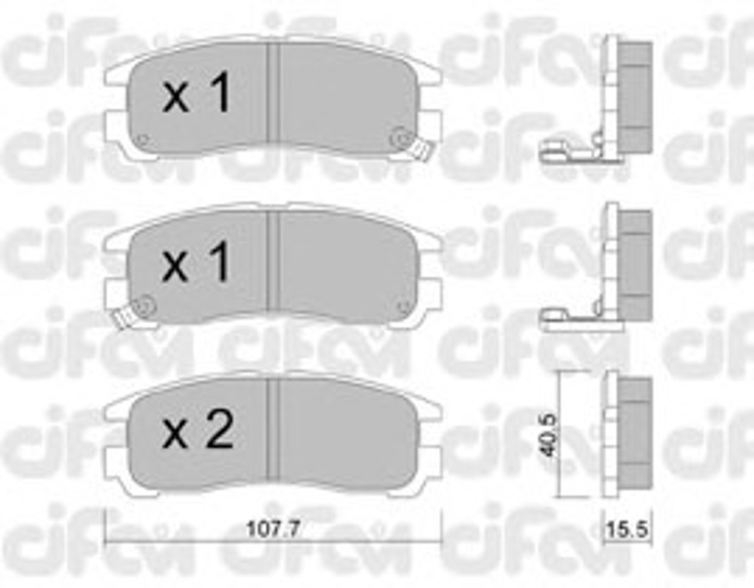 Комплект тормозных колодок дисковый тормоз CIFAM 822-398-0