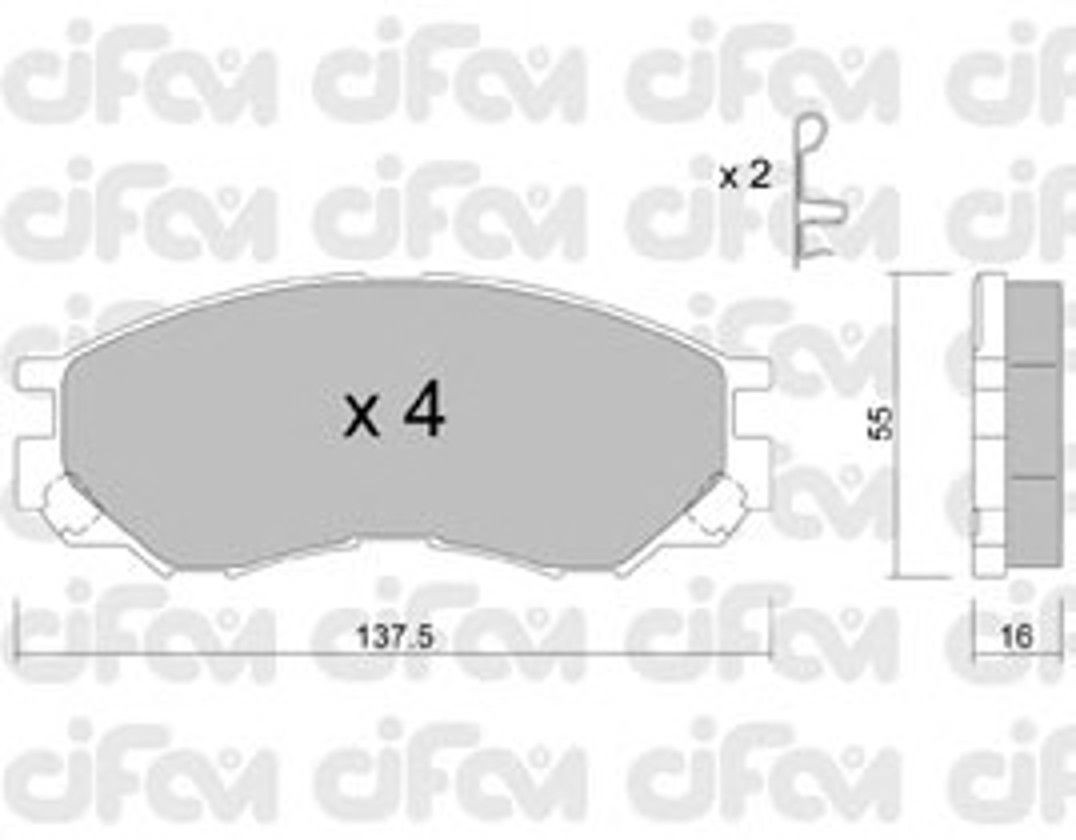 Комплект тормозных колодок дисковый тормоз CIFAM 822-401-0