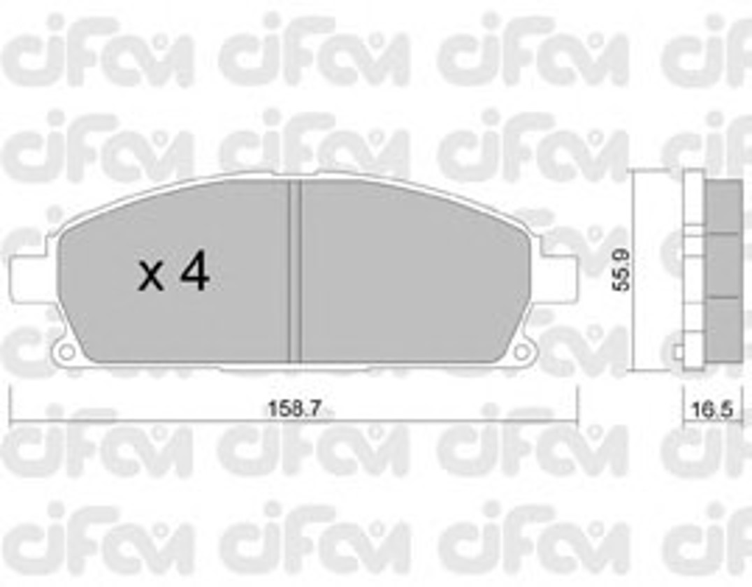 Комплект тормозных колодок дисковый тормоз CIFAM 822-406-0