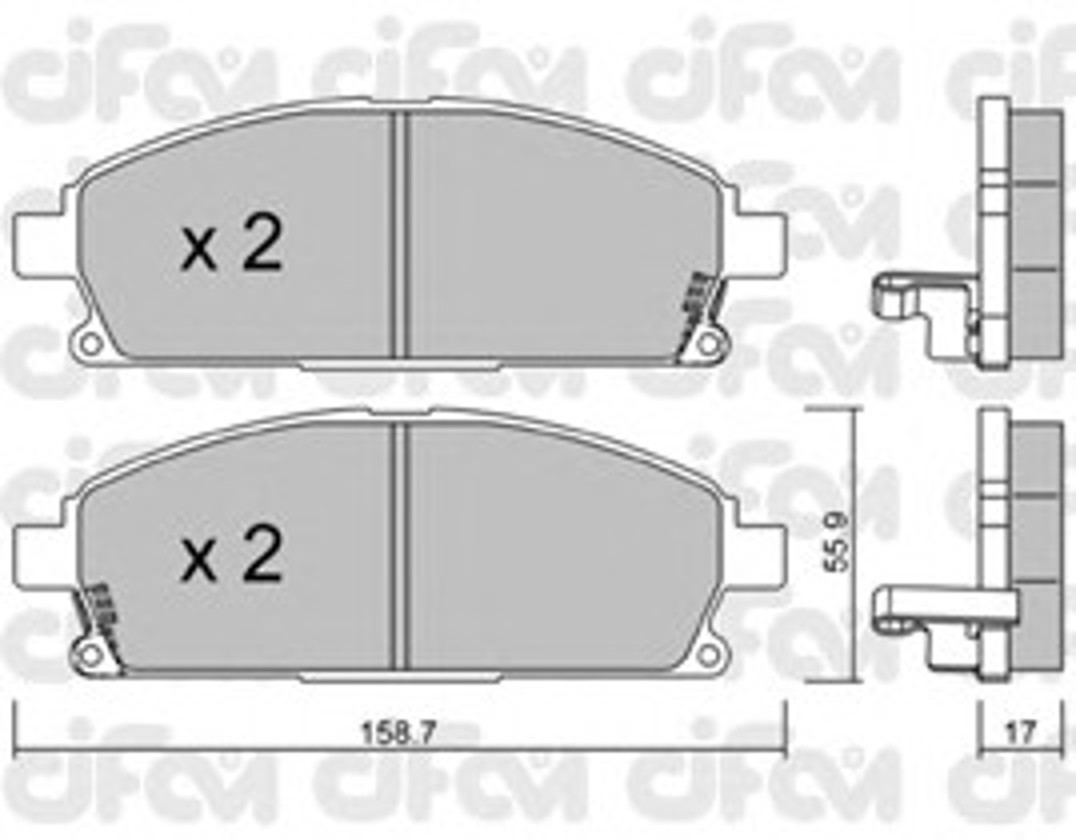 822-406-1 CIFAM Комплект тормозных колодок, дисковый тормоз