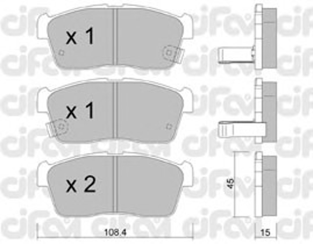 Комплект тормозных колодок дисковый тормоз CIFAM 822-415-0