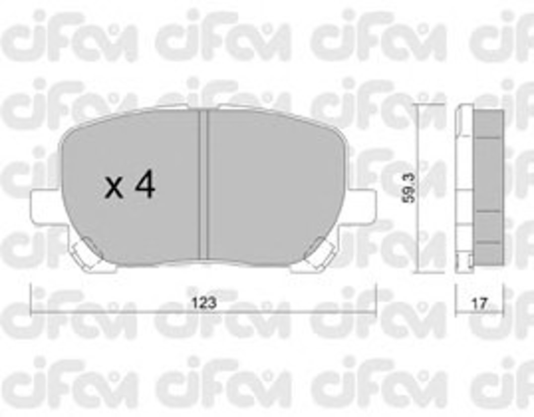 822-427-0 CIFAM Колодки тормозные дисковые