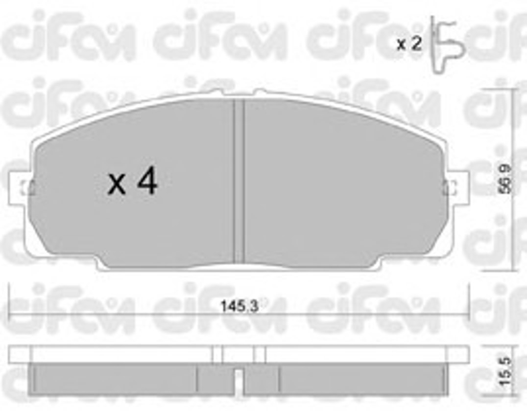 Колодки тормозные дисковые CIFAM 822-434-0
