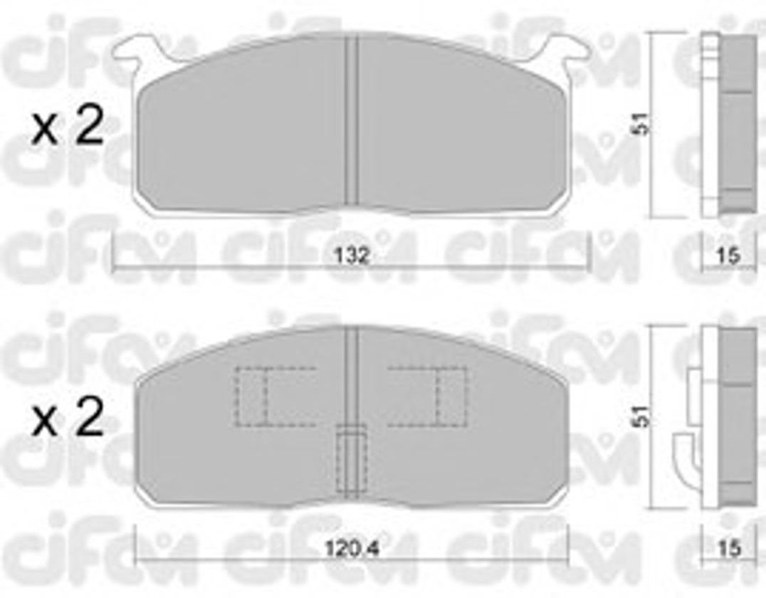 822-457-0 CIFAM Комплект тормозных колодок, дисковый тормоз
