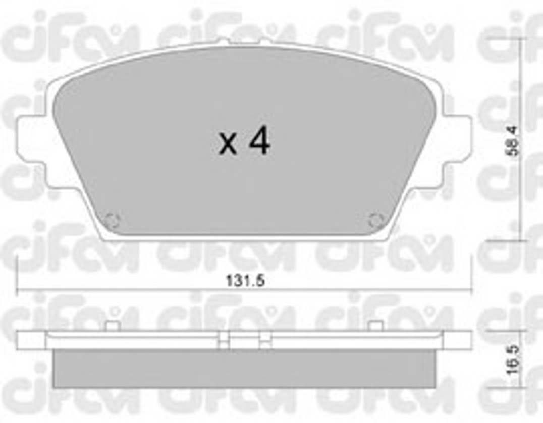 822-464-0 CIFAM Комплект тормозных колодок, дисковый тормоз