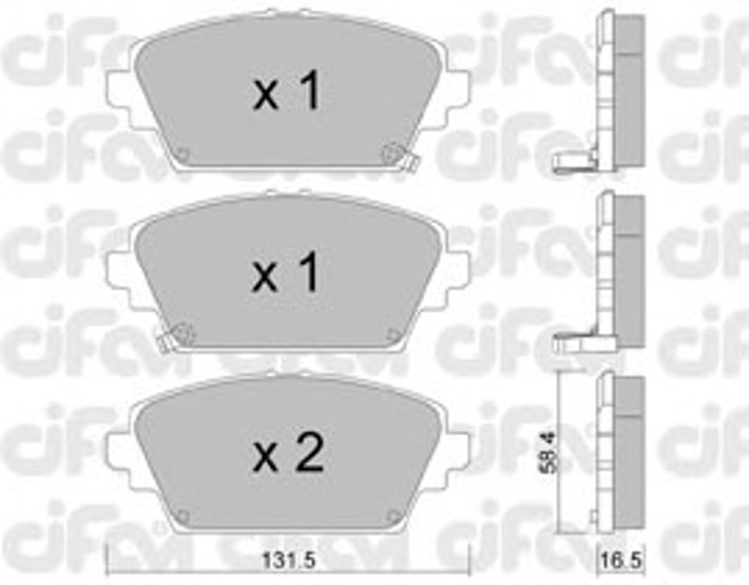 822-464-1 CIFAM Комплект тормозных колодок, дисковый тормоз