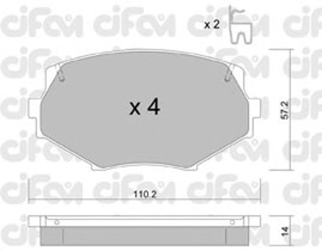 822-472-0 CIFAM Колодки тормозные дисковые