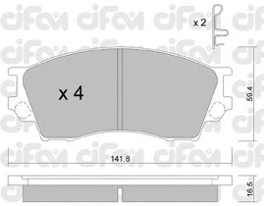 Комплект тормозных колодок дисковый тормоз CIFAM 822-473-0