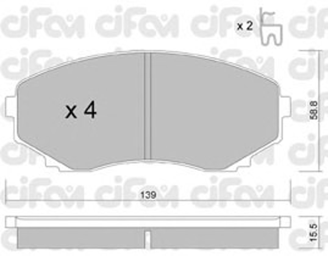 Колодки тормозные дисковые CIFAM 822-477-0