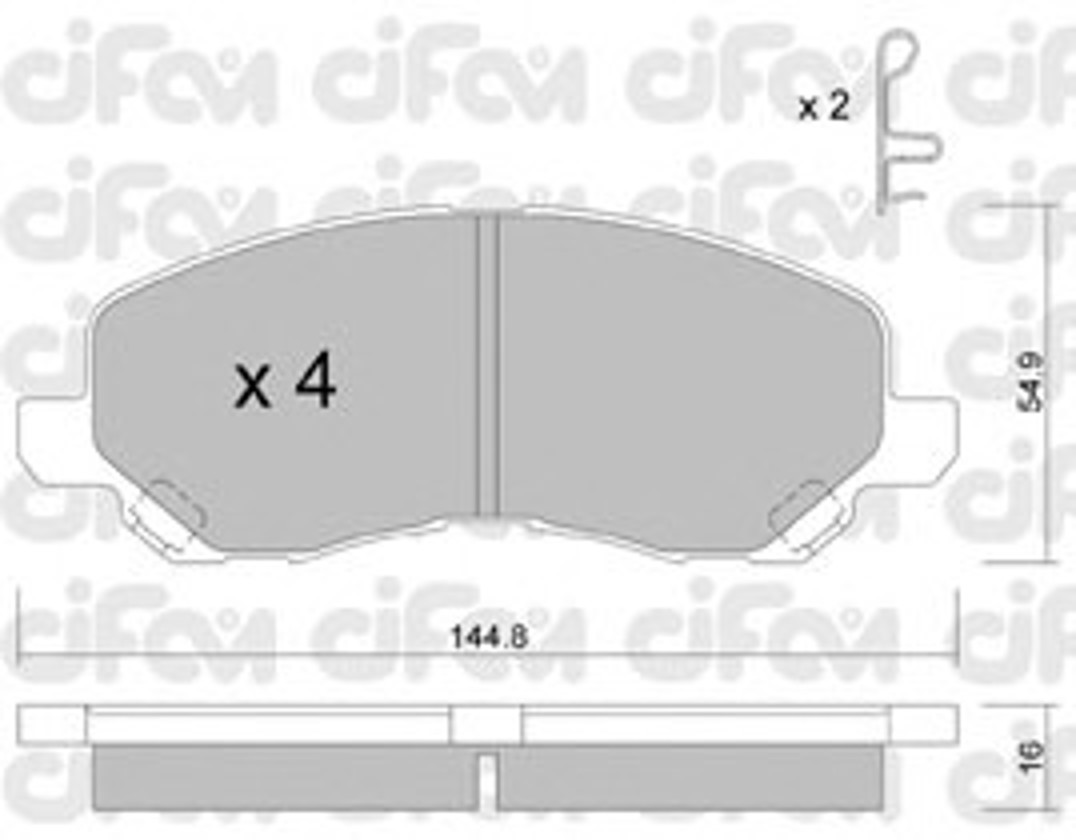 Комплект тормозных колодок дисковый тормоз CIFAM 822-481-0