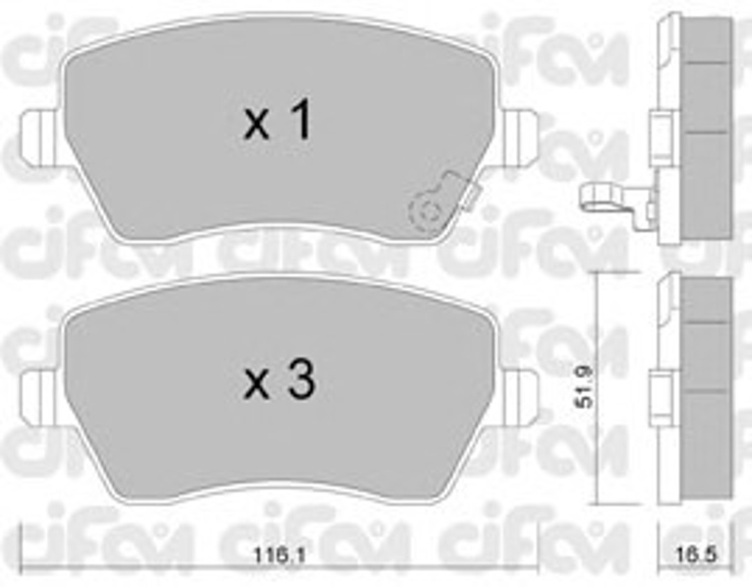 Колодки тормозные дисковые CIFAM 822-485-1