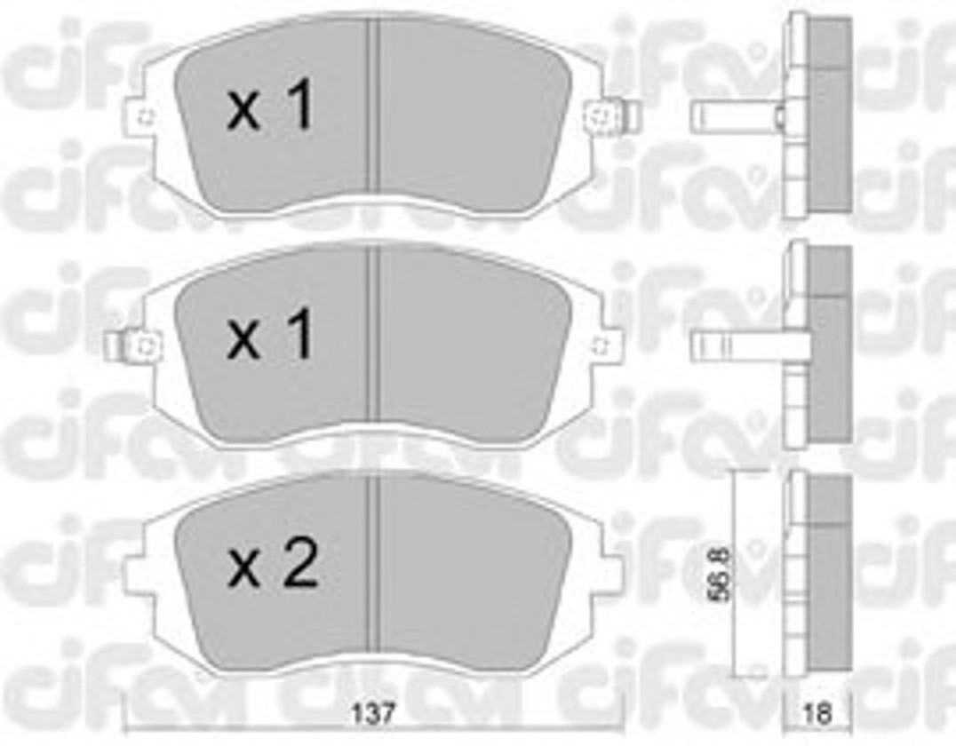 Колодки тормозные дисковые CIFAM 822-500-0