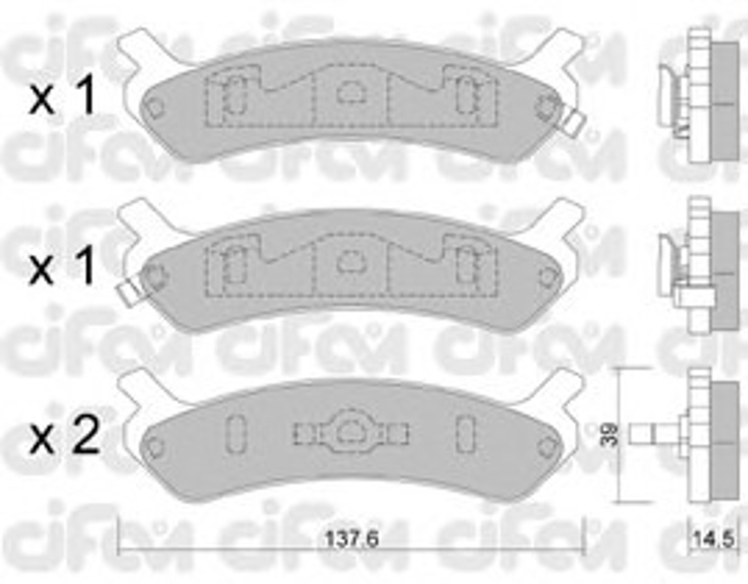 822-505-0 CIFAM Комплект тормозных колодок, дисковый тормоз