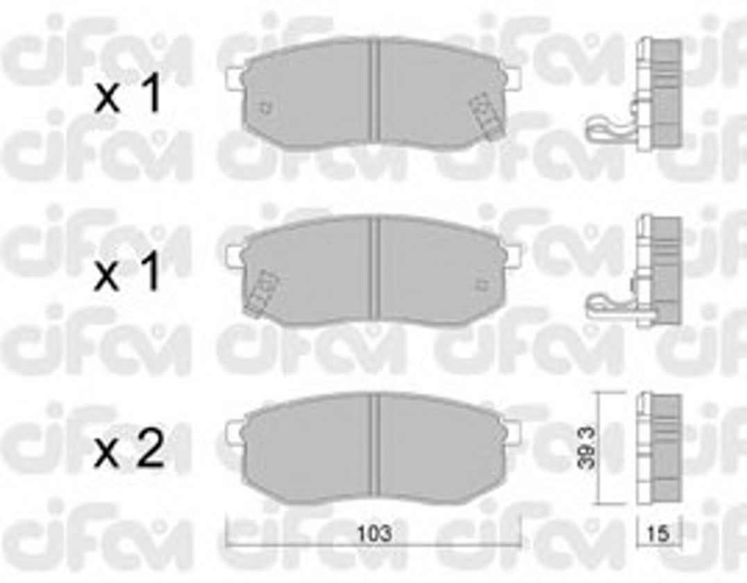 Колодки тормозные дисковые CIFAM 822-514-0