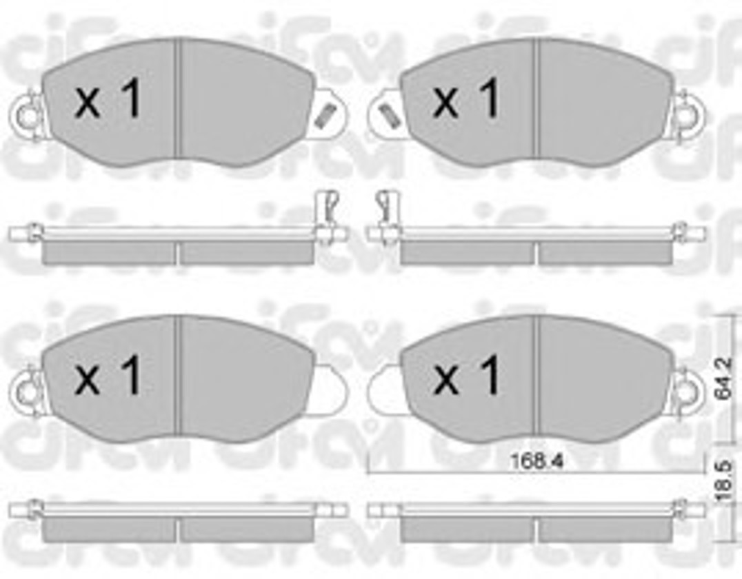 822-536-0 CIFAM Колодки тормозные дисковые комплект