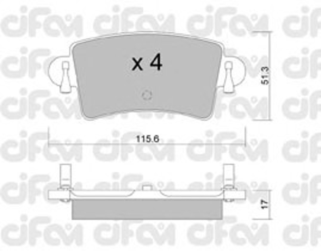 Комплект тормозных колодок дисковый тормоз CIFAM 822-546-0