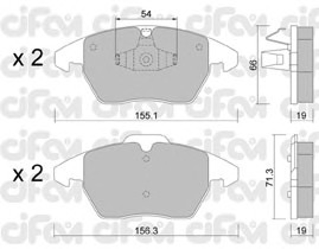 822-548-1 CIFAM Колодки тормозные дисковые